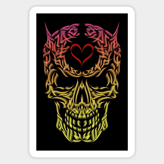 Skull love Sticker by ngmx